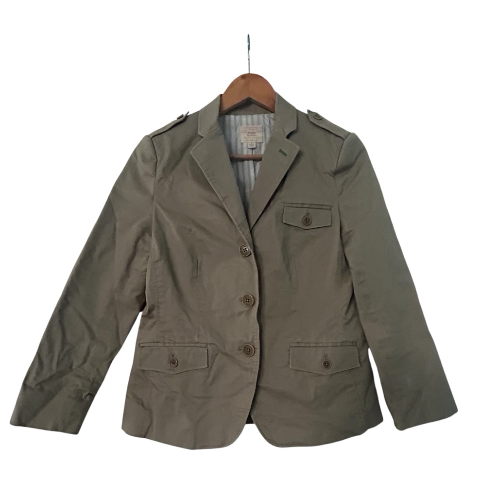 Brooks Brothers Olive Green Military-Style Blazer